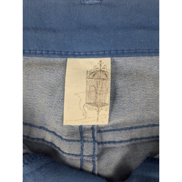 Francesca’s Birdcage Pants Women's 27 Turquoise Blue Skinny Stretch USA Made - Picture 7 of 10